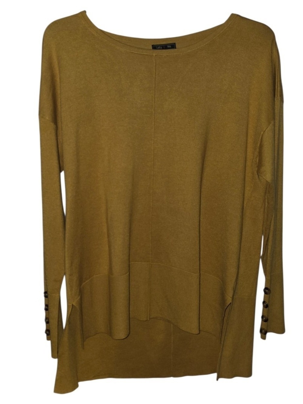Lety & Me Long Sleeve Sweater Mustard Yellow XXL